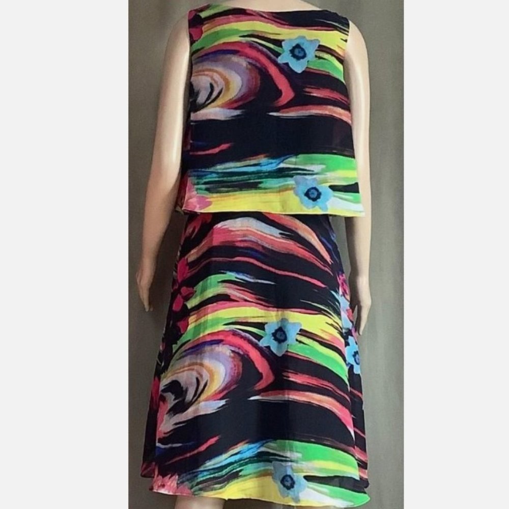 Betsey Johnson Multicolor Abstract Watercolor Floral Dress - Picture 2 of 2